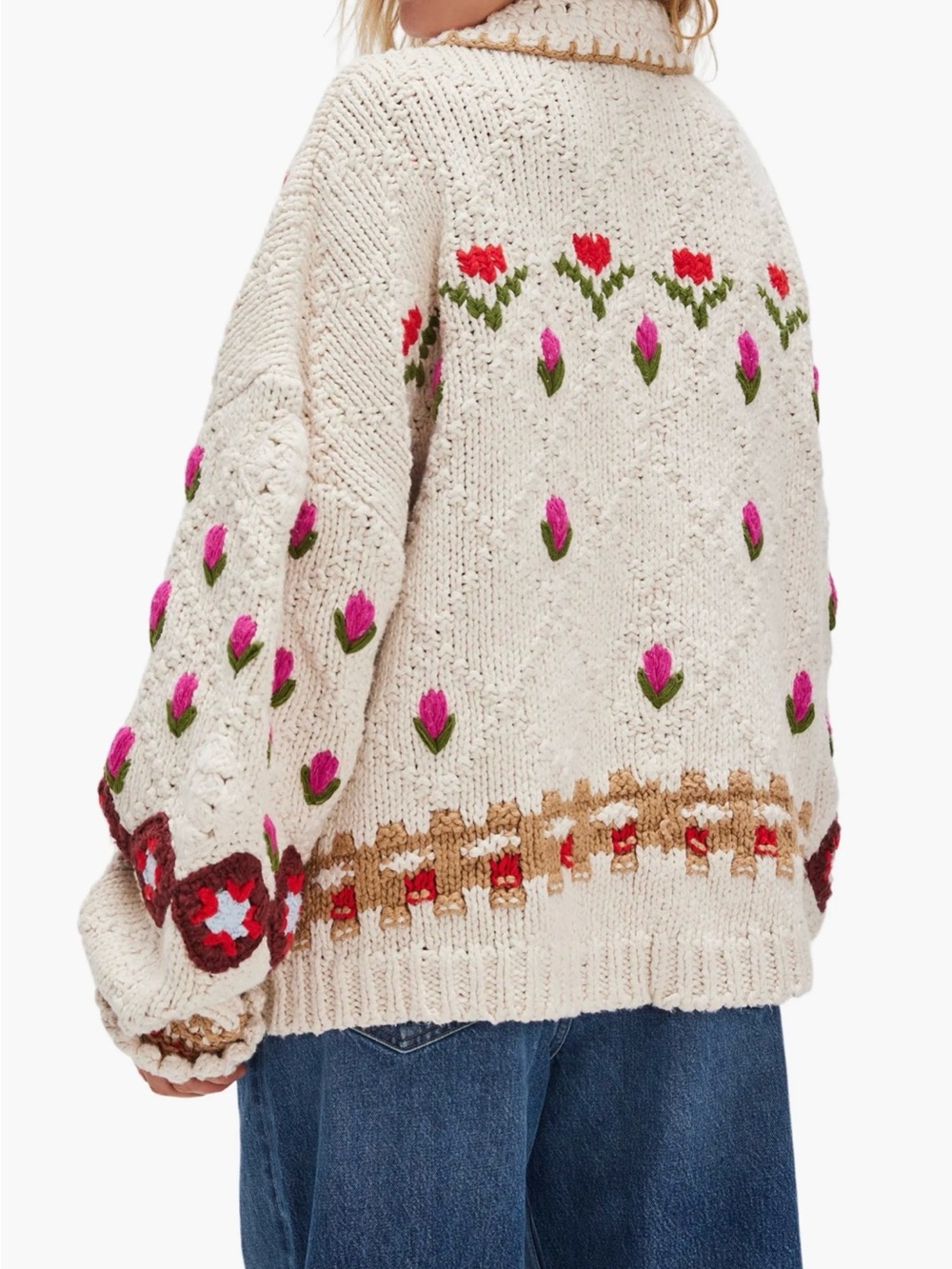 NWT Free People Rosebud Cardigan, size large - Picture 3 of 7